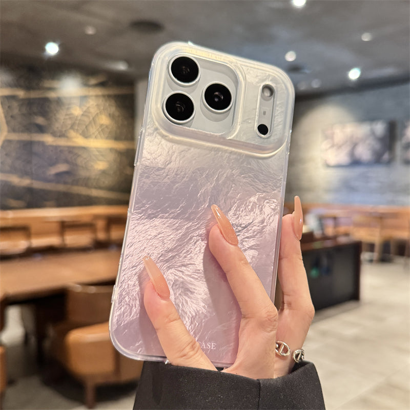 Gradient, tinfoil, wrinkle, suitable for iPhone 17/16/15/14/13 cases