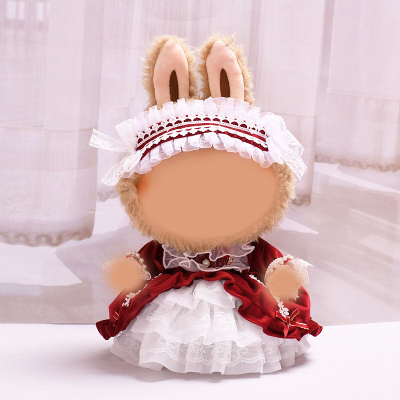 Large 38cm doll dress loli court dress, doll dress replacement doll dress