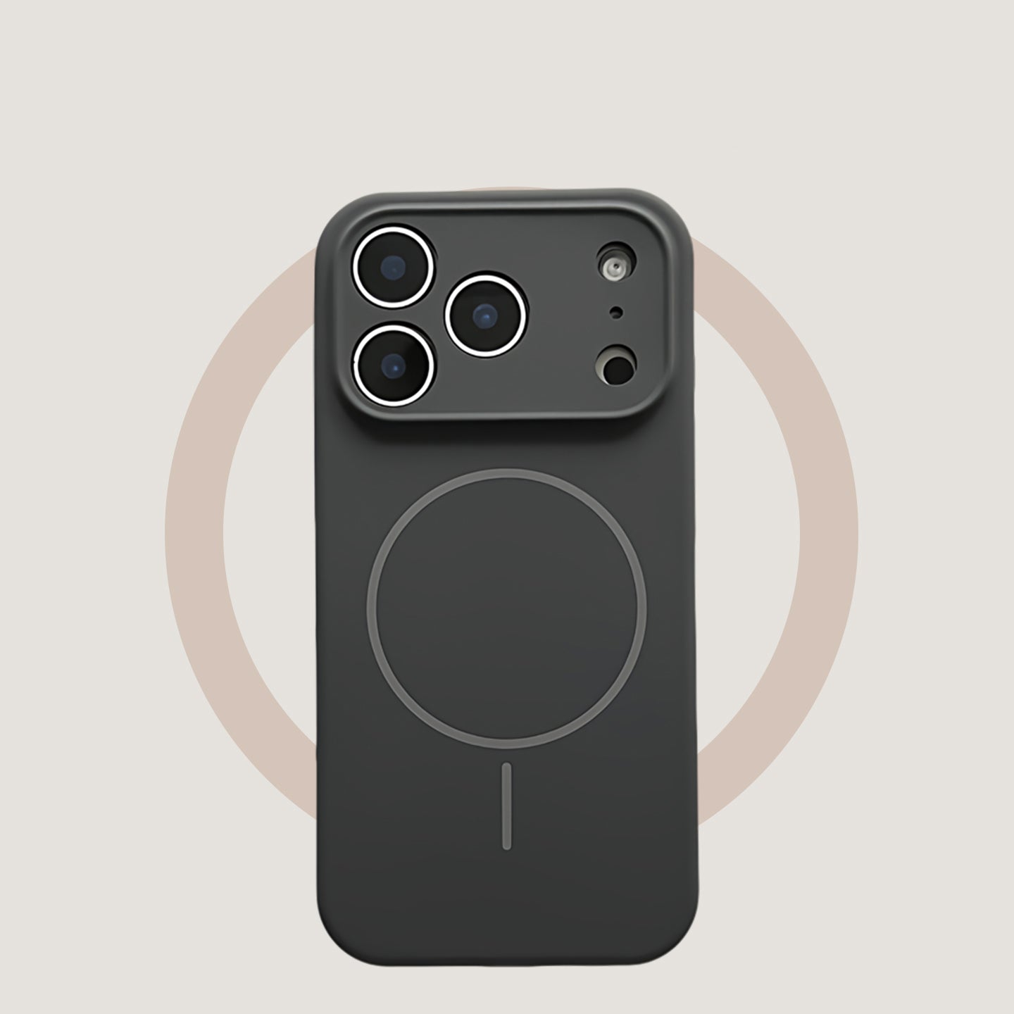 Fine-pored liquid silicone, charcoal gray, suitable for iPhone 17/16/15/14/13 cases