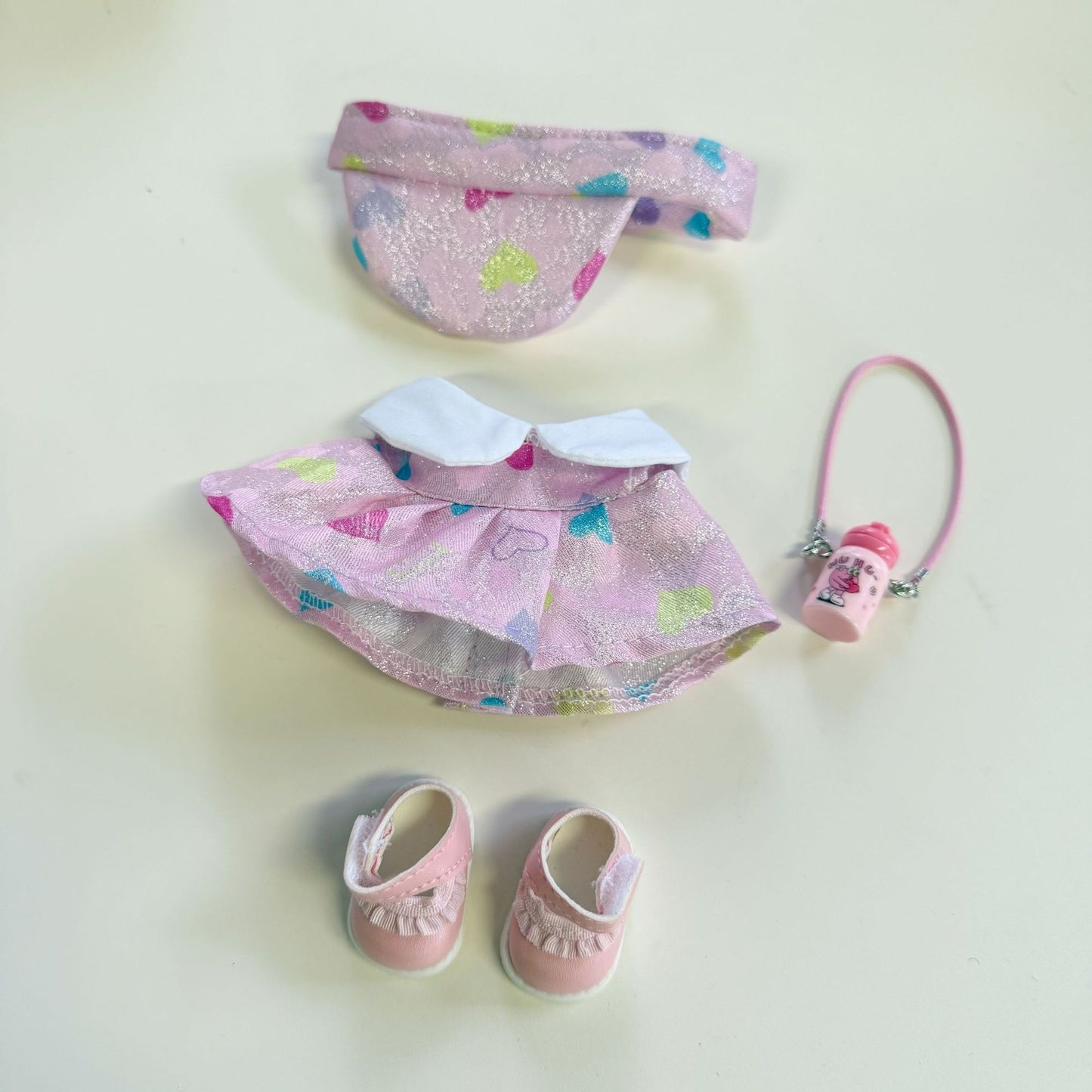 17Cm doll clothes, laser love princess dress set