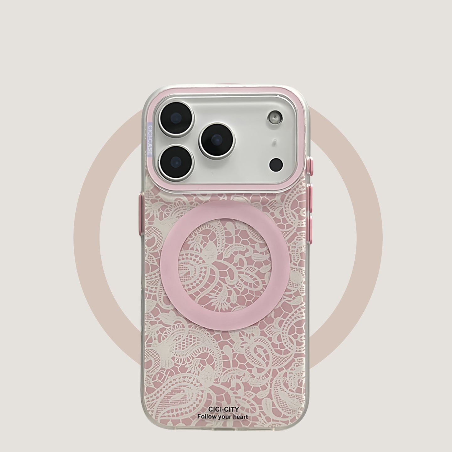 Frosted, hard shell, pink pattern, suitable for iPhone 17/16/15/14/13 cases