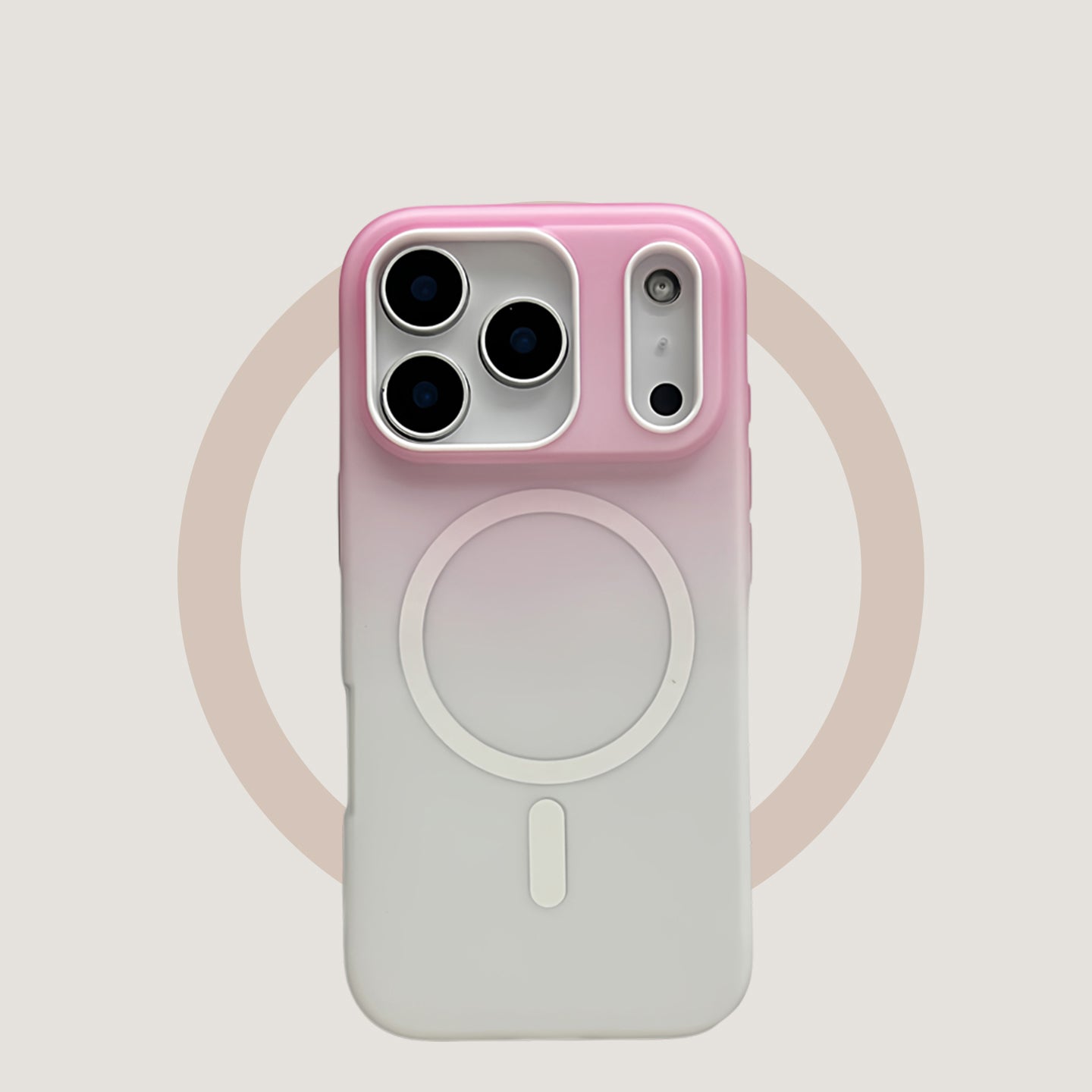 Two-in-one, gradient pink, hard case, suitable for iPhone 17/16/15/14/13 Case