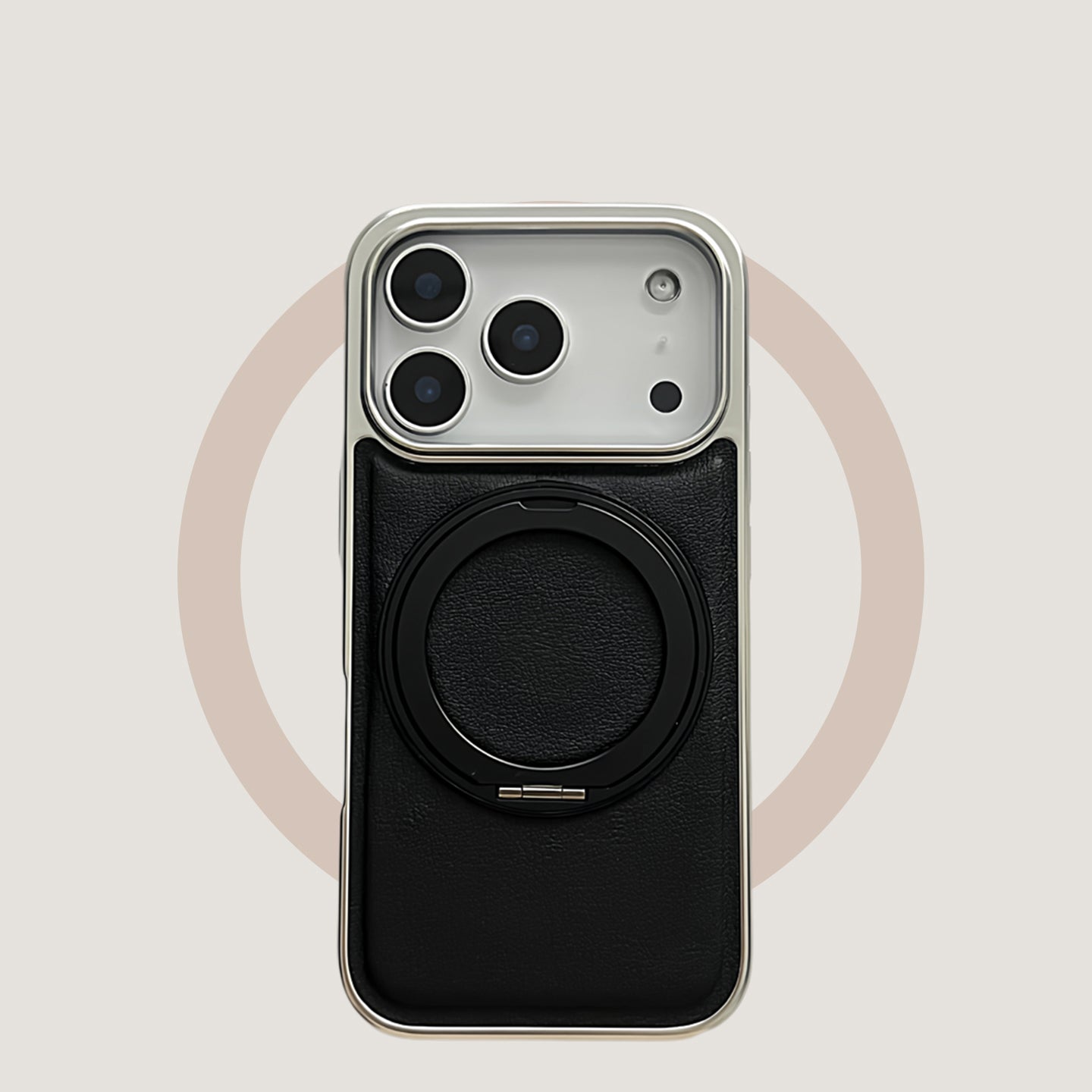 Leather, black, suitable for iPhone 17/16/15/14/13 cases