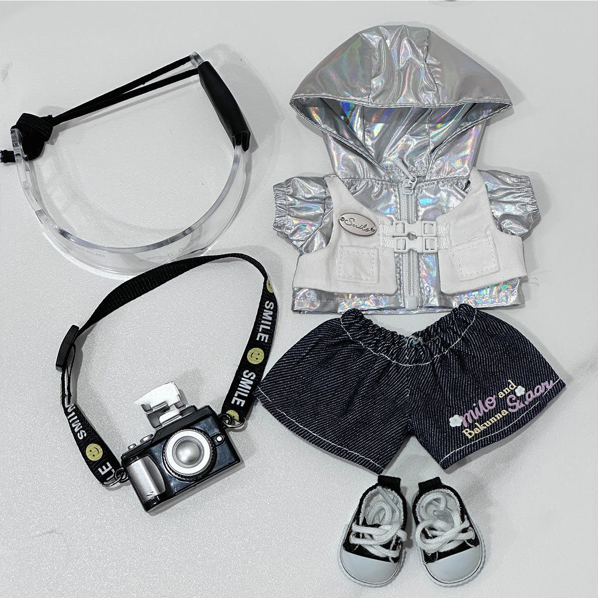 17CM Dolls for clothes first and third generation standing dolls clothes little Milan vinyl doll clothes trendy laser suit