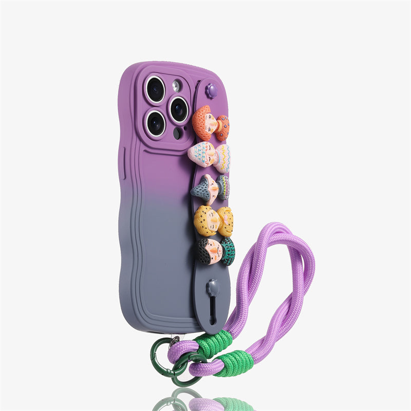 Doll wristband, mobile phone case with lanyard for iphone 17/16/15/14/13 Case
