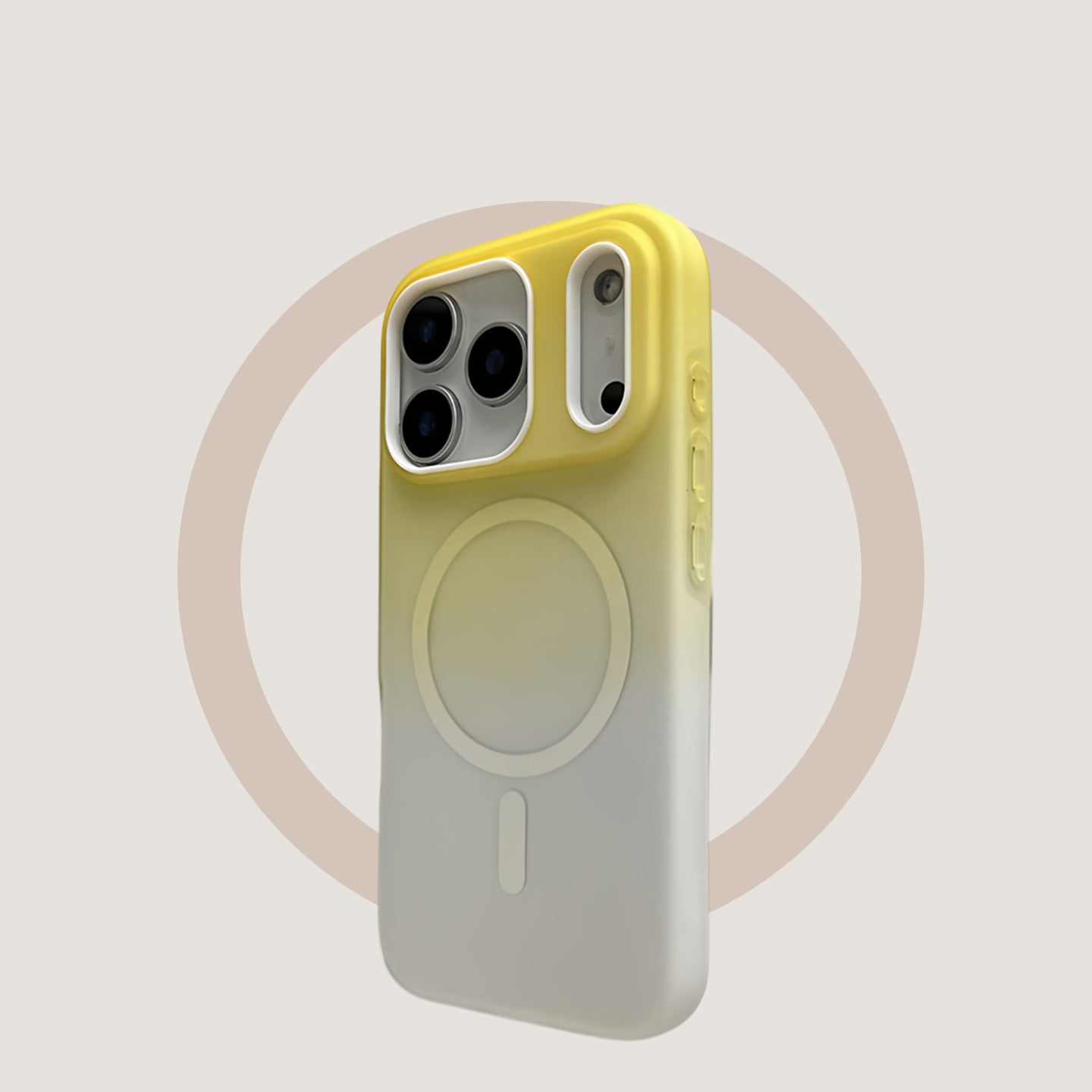 Two-in-one, gradient yellow, hard case, suitable for iPhone 17/16/15/14/13 Case