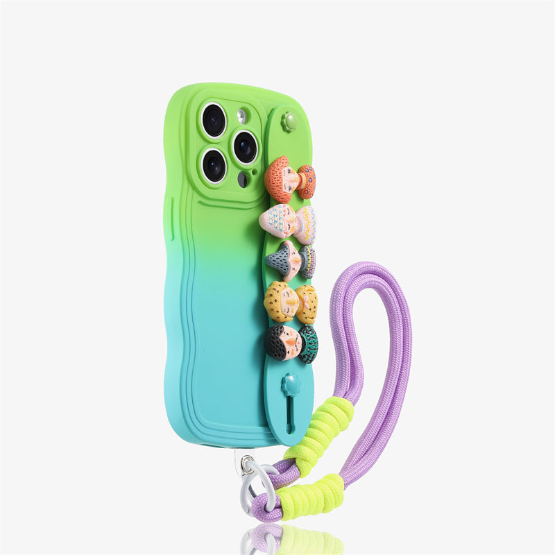 Doll wristband, mobile phone case with lanyard for iphone 17/16/15/14/13 Case