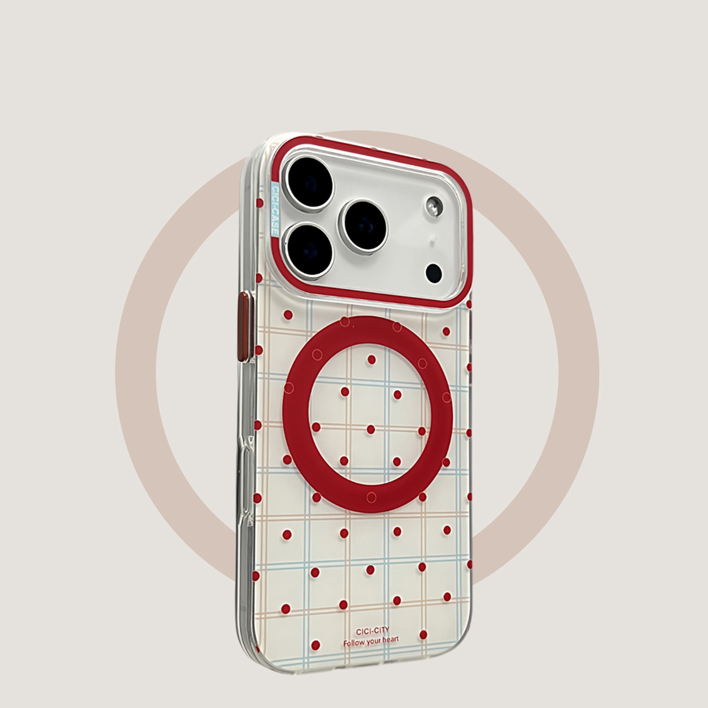 Frosted hard case, Red Polka Dots, suitable for iPhone 17/16/15/14/13 cases