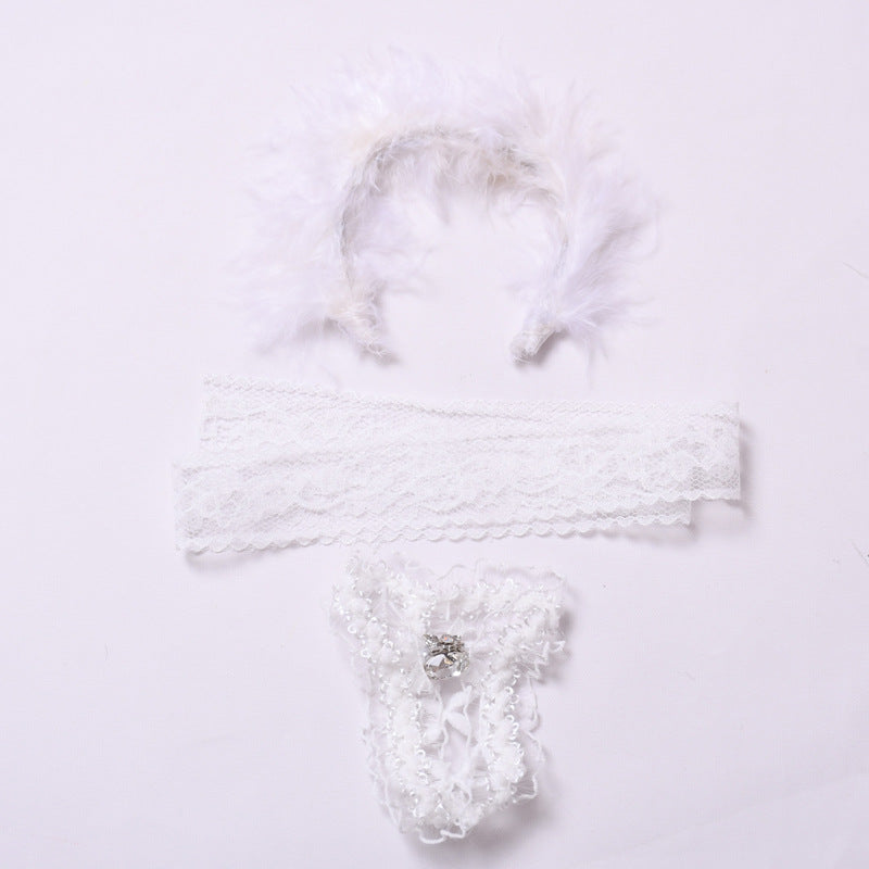 1,2 generation doll pendant clothes, lace blindfold set, vinyl doll wearing baby clothes