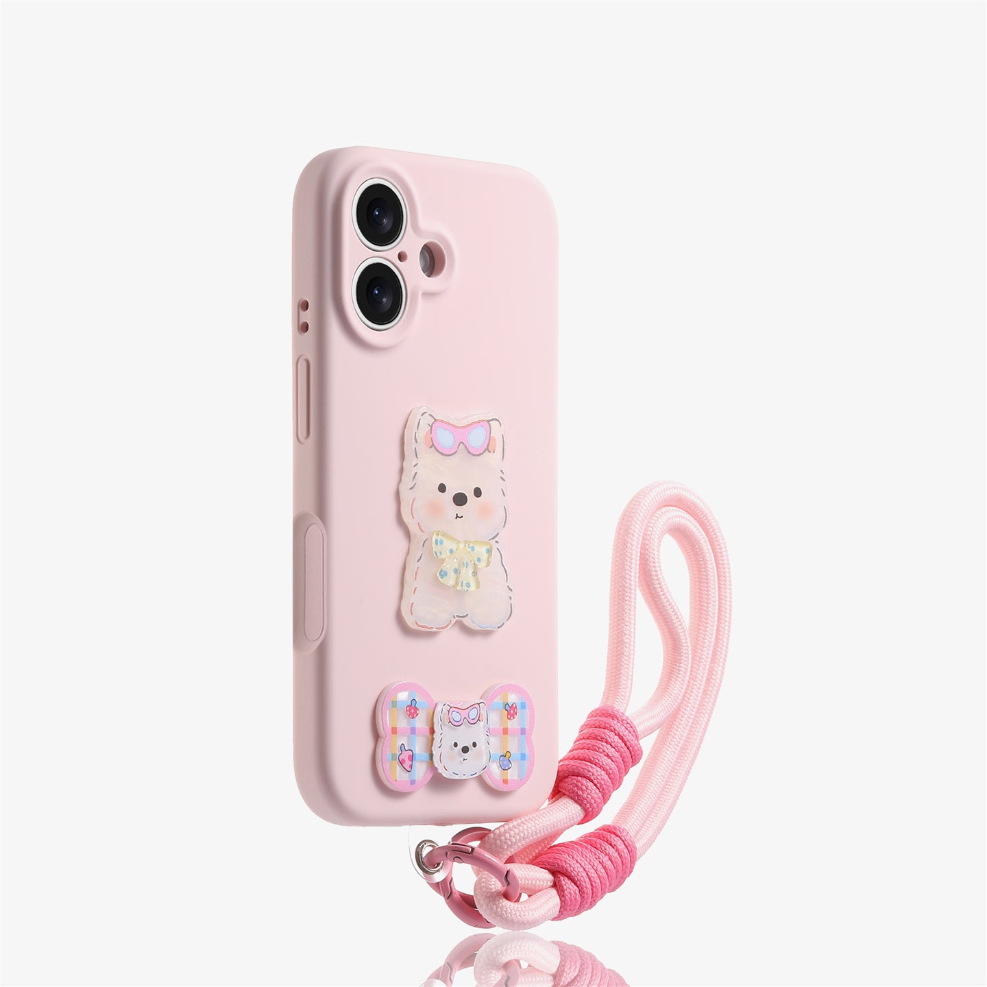 Glasses Dog Phone Case with Lanyard for iPhone 17/16/15/14/13 Case