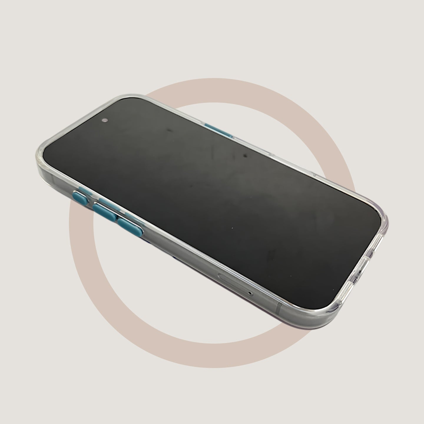 Frosted, powder blue elephant, hard case, suitable for iPhone 17/16/15/14/13 Case