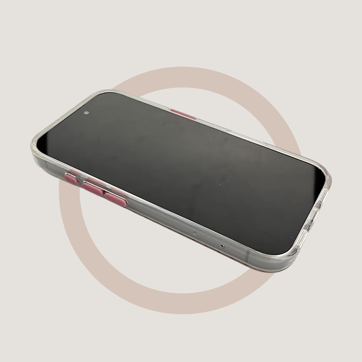 Frosted hard case, contrasting pink plaid, suitable for iPhone 17/16/15/14/13 cases