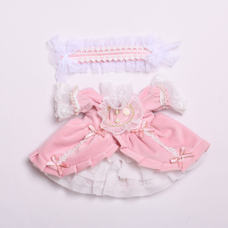 Large 38cm doll dress loli court dress, doll dress replacement doll dress