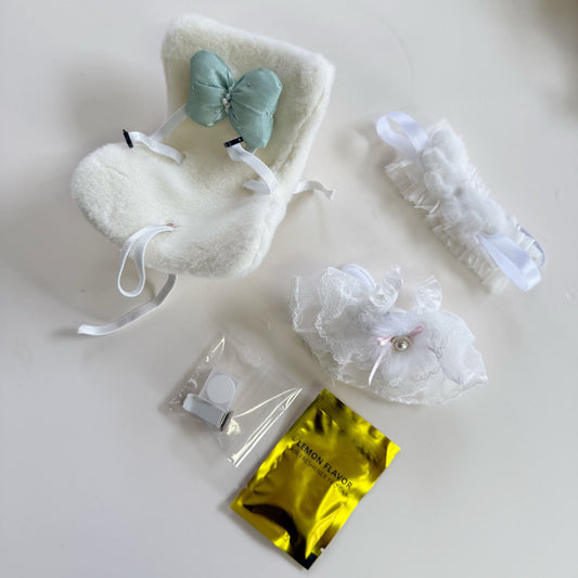 17Cm doll clothes, white dream angel suit.