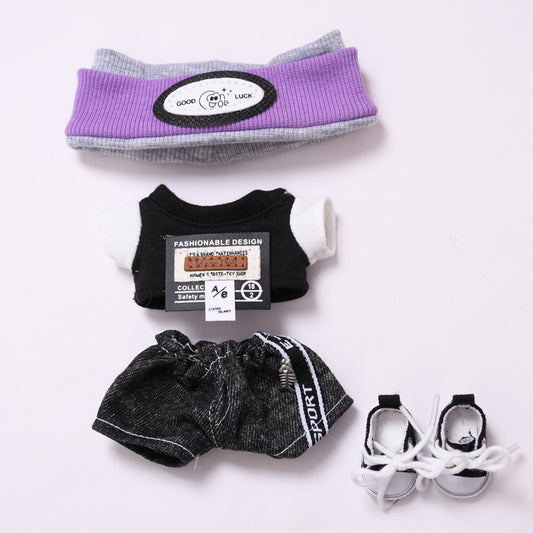 123 generation pendant doll clothes cool headband denim suit