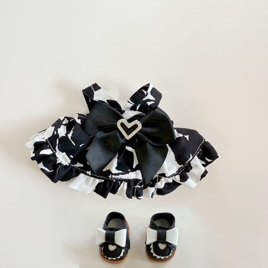 17Cm doll clothes, red candy skirt set