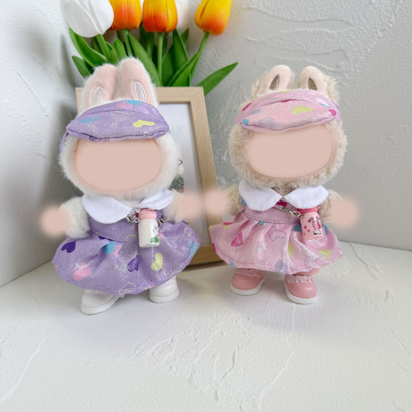 17Cm doll clothes, laser love princess dress set