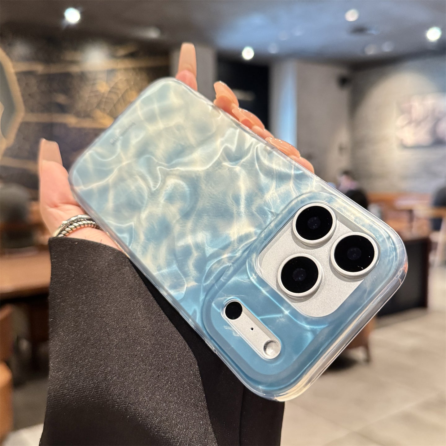 Water ripple, blue, suitable for iPhone 17/16/15/14/13 cases