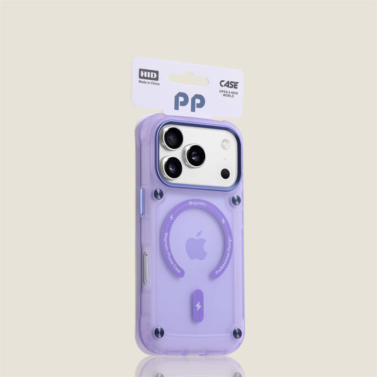 Four-corner anti-drop frosted magnetic mobile phone case for iPhone 17/16/15/14/13 Case