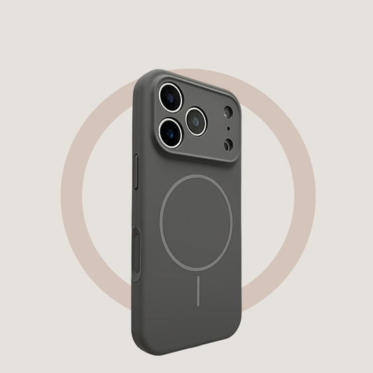 Fine-pored liquid silicone, charcoal gray, suitable for iPhone 17/16/15/14/13 cases
