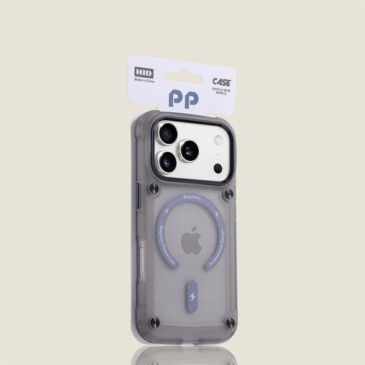 Four-corner anti-drop frosted magnetic mobile phone case for iPhone 17/16/15/14/13 Case