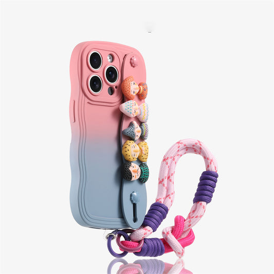 Doll wristband, mobile phone case with lanyard for iphone 17/16/15/14/13 Case