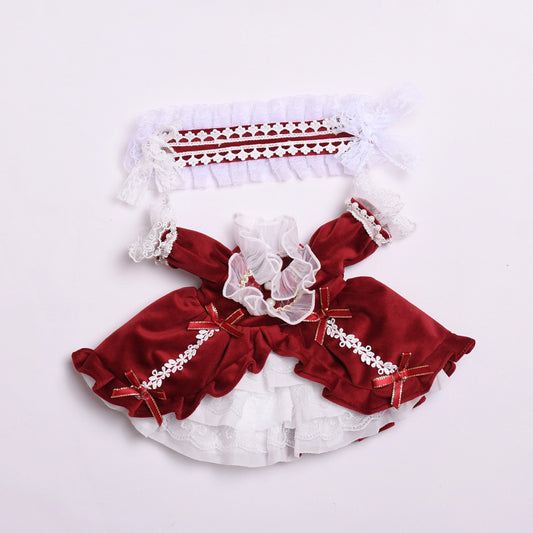 Large 38cm doll dress loli court dress, doll dress replacement doll dress