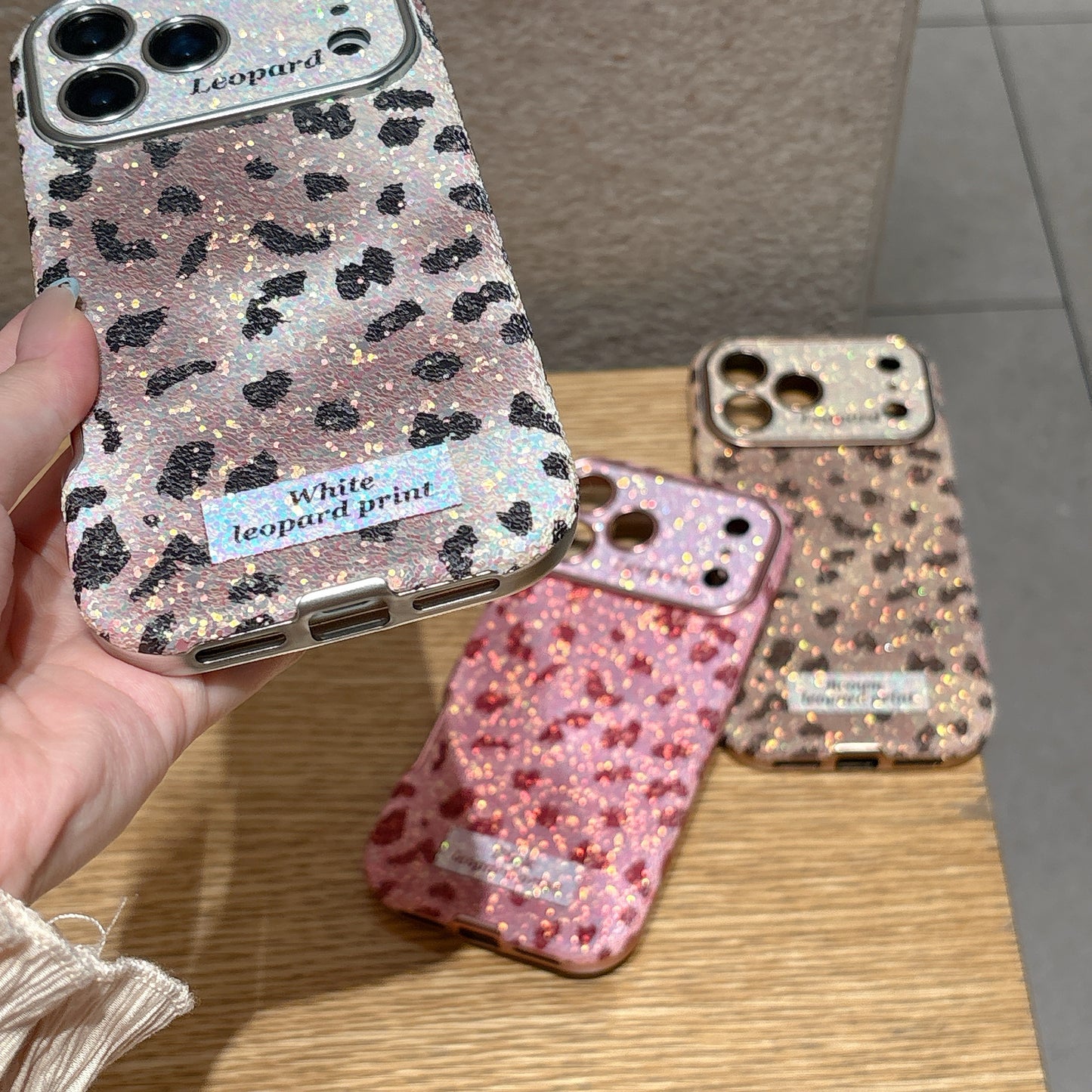 Leopard print gradient phone case for iPhone 17/16/15/14/13 case